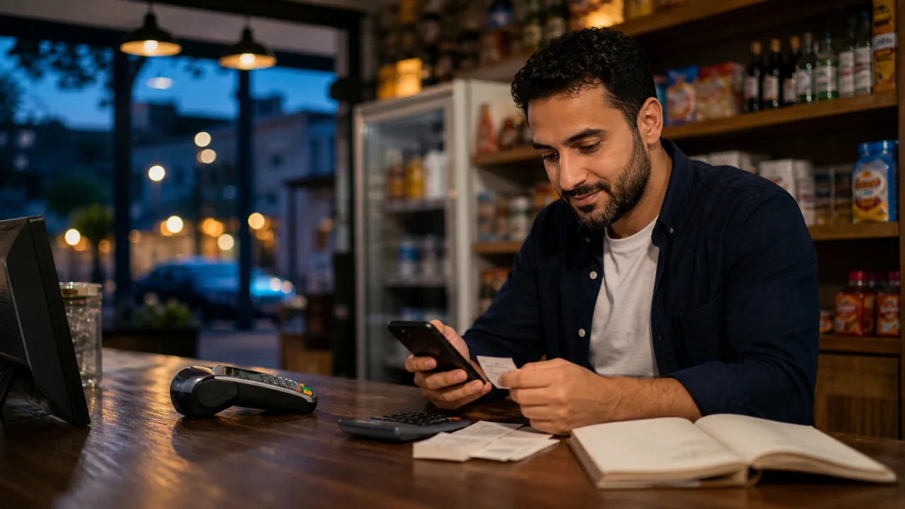 إغلاق اليوم المالي: روتين واضح لصاحب المحل